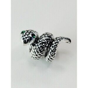 NWT! For Pandora Troll Charm Bracelet AMAZING Wrap Around Green Eyed Snake Charm